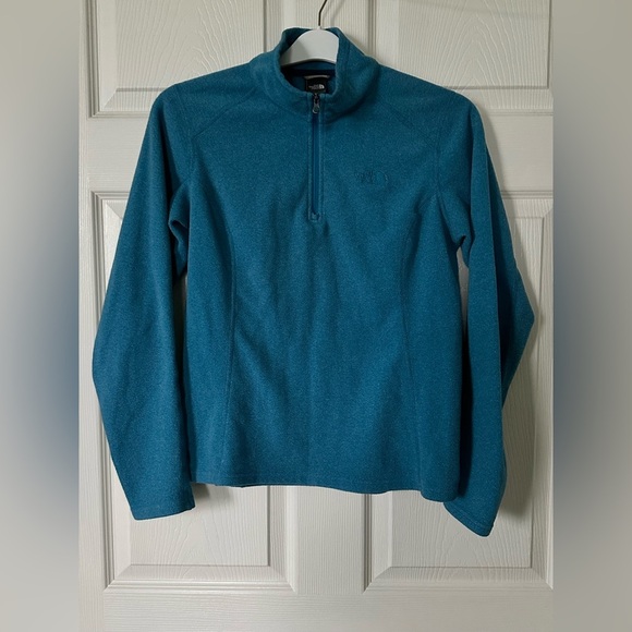 THE NORTH FACE Women’s Blue Half-Zip Fleece Jacket Size Small - Picture 1 of 6